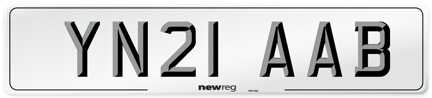 YN21 AAB Number Plate from New Reg